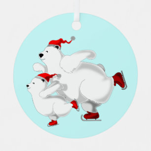 Metálico Adorno de Navidad Osos de Navidad Familia