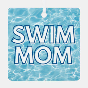 Metálico Adorno de Navidad para Mamá de Natación