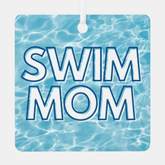 Metálico Adorno de Navidad para Mamá de Natación