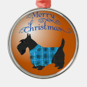 Metálico Adorno de perro Scottie