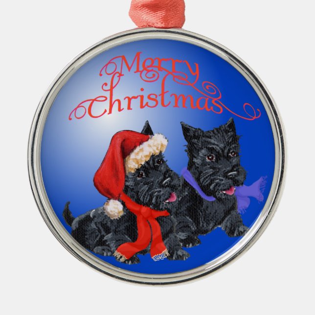 Metálico Adorno de perro Scottie (Frente)