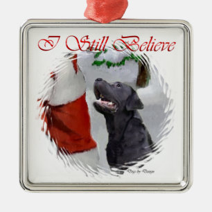 Metálico Adorno de regalos de Navidad para Labrador Retriev