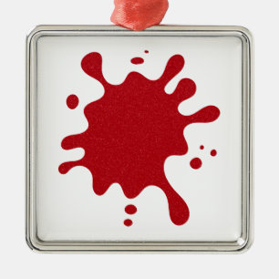 Metálico Adorno de Salpicadura Roja de Tomate Personalizado