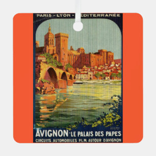 Metálico Adorno de Tarjeta Postal de Provenza Francia