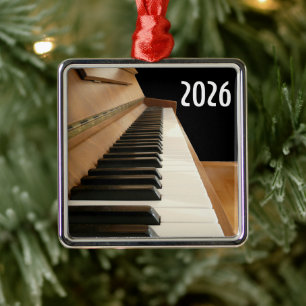 Metálico Adorno de Teclado de Piano