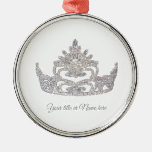 Metálico Adorno de vidrio de corona al estilo de Señora Amé