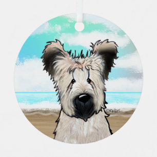 Metálico Adorno de vidrio KiniArt Beach Briard