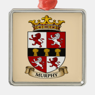 Metálico Adorno del Escudo de Armas de la Familia Murphy