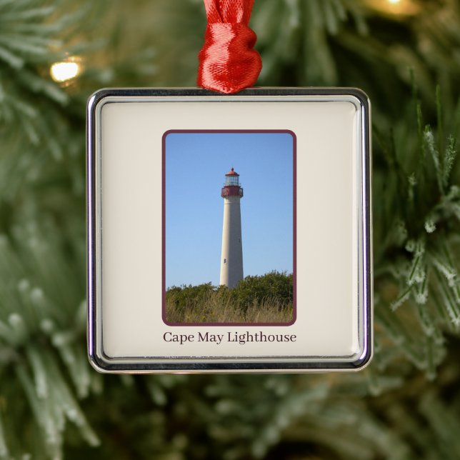 Metálico Adorno del faro de Cape May (Árbol)