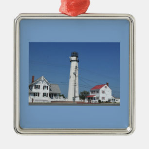 Metálico Adorno del faro de la isla de Fenwick