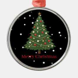 Metálico Adorno minimalista para árbol de Navidad