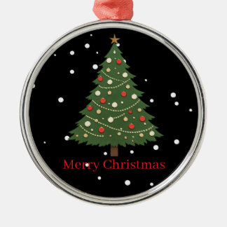 Metálico Adorno minimalista para árbol de Navidad