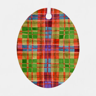 Metálico Adorno Oval de Metal TARTÁN MAC RAE
