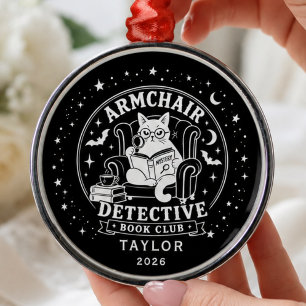 Metálico Adorno para el Club de Lectura del Detective de Si