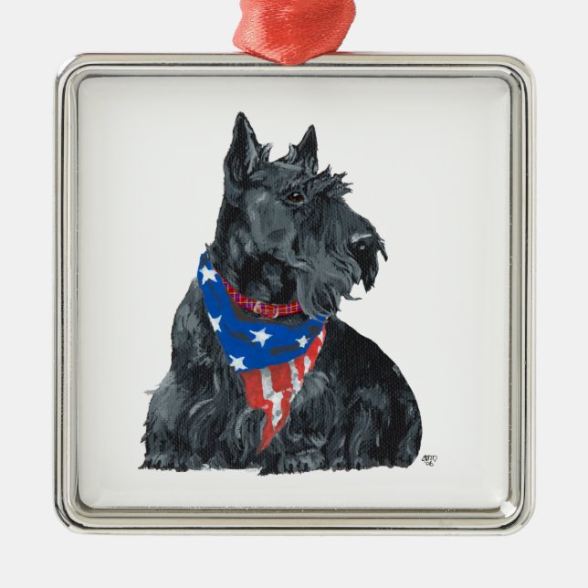 Metálico Adorno Patriótico de Scottie (Frente)