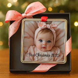 Metálico Adorno personalizado para el primer Navidad del be
