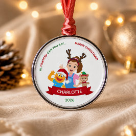 Metálico Adorno personalizado para niños pequeños, adorno d