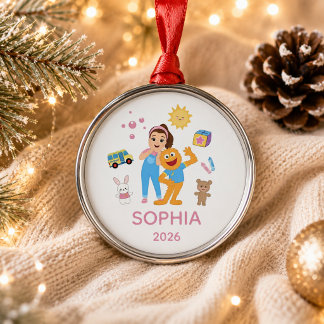Metálico Adorno personalizado para niños pequeños, adorno d