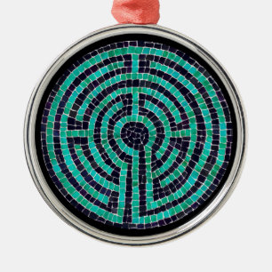 Metálico Adorno redondo premium LABYRINTH III