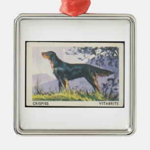 Metálico Adorno Vintage Gordon Setter