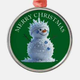 Metálico Agrega tu foto en este adorno de Feliz Navidad