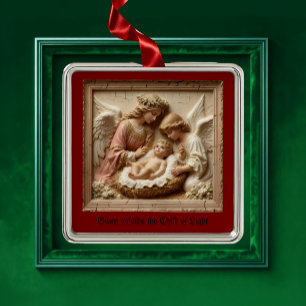 Metálico Benditos los que guardan el adorno del pesebre