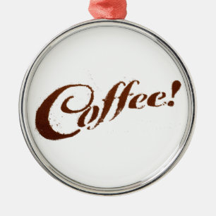 Metálico Café de Granos de Café - Adorno Circular