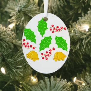 Metálico Ceremonia de Cerezo de Navidad Adorno Ceramic Orna