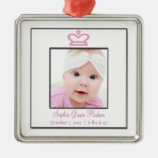 Metálico Corona de Princesa Rosa Bebé Niña Adorno de Foto