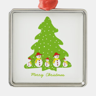 Metálico Dejemos que nieve personalizado adorno de Navidad