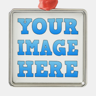 Metálico Diseñar su propio adorno cuadrado Premium