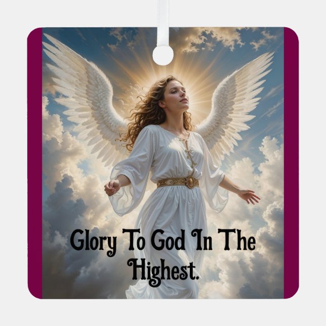 Metálico Dos hermosos ángeles adorno (Anverso)