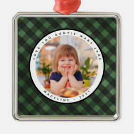 Metálico Foto rústica en el país con adorno Metalizado