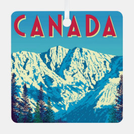 Metálico Hermoso adorno de montañas canadienses