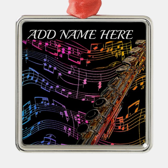 Metálico La flauta es mi adorno Metalizado de Passion_ (Frente)