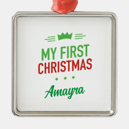 Metálico Mi Primer Adorno de Navidad