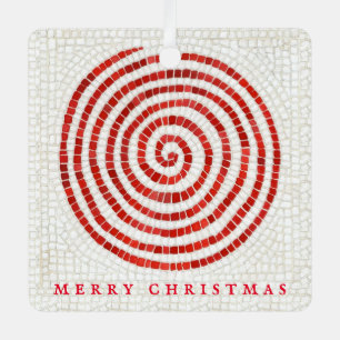 Metálico MOSAICO DE MOLINETE Adorno cuadrado de metal + Tex