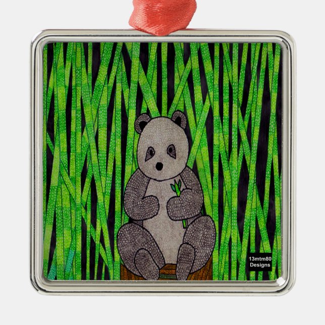Metálico Panda - Adorno Premium (Frente)