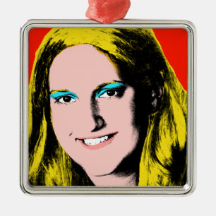 Metálico Personalizado adolescente Chica arte pop adorno