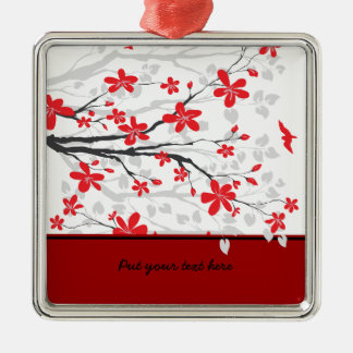 Metálico Rama de magnolia y adorno personalizado de flores