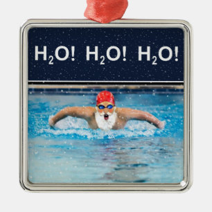 Metálico Regalo de vacaciones de natación adorno de cerámic
