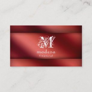 Metálico rojo financiero de las tarjetas de visit