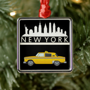 Metálico Taxis amarillos de Nueva York - Adorno