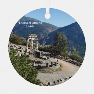 Metálico Tholos de Atenea Delfos Grecia Adorno de Recuerdo