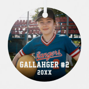 Metálico Tu foto deportiva   Adorno personalizado