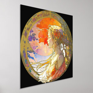 Metalizada Color de agua vibrante de la impresión de Relieve 