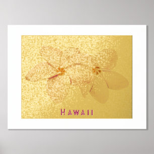 Metalizada Impresión de flores de plumeria de Relieve metaliz