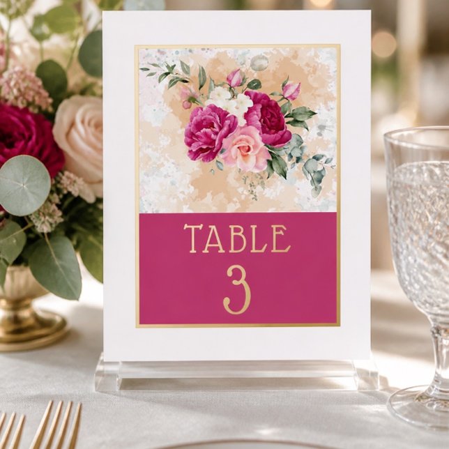 Metalizada Impresión de número de mesa de boda con toque de c (Subido por el creador)