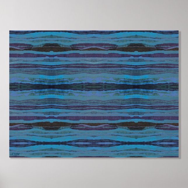 Metalizada Impresión de rayas de batik onduladas en Relieve m (Anverso)