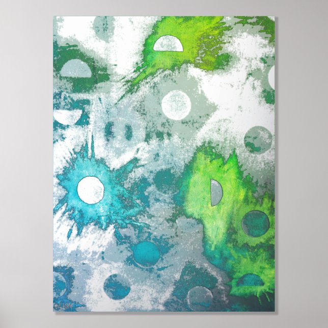 Metalizada Impresión de Relieve metalizado plateado geométric (Anverso)